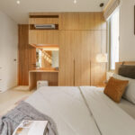 Master bedroom with en-suite bathroom and garden outlook