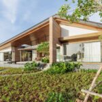 Entrance side of the villa under mature trees, Cherng Talay, Phuket
