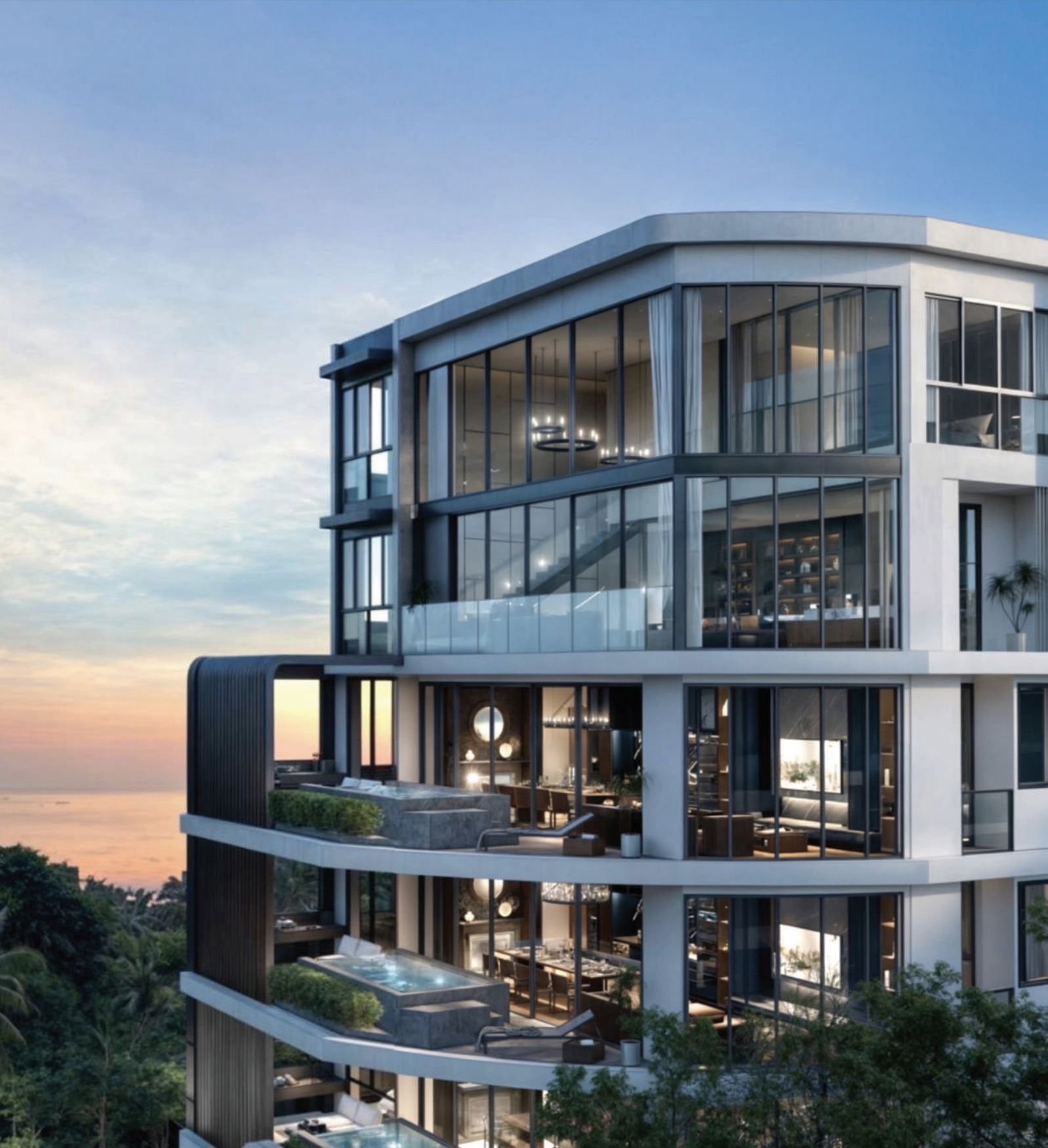 private pool residence ocean view