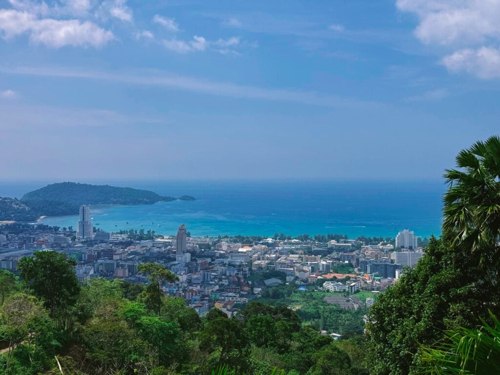 the part of Phuket's west coast the Patong tunnel does not reach
